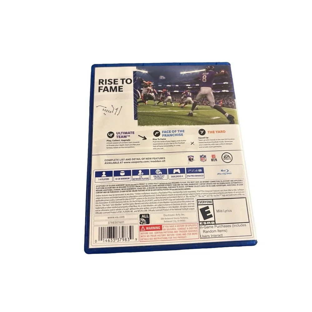 Madden NFL 21 (Sony Playstation 4) PS4 Lamar Jackson‎ Cover